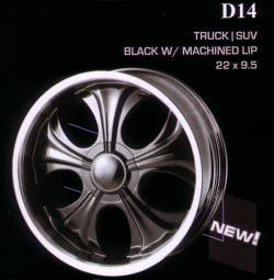 DIP D14 TRUCK | SUV BLACK W/MACHINED LIP