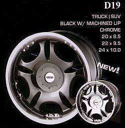 DIP D19 TRUCK | SUV BLACK W/MACHINED LIP