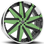 Amani Sliced Black and Green Wheels
