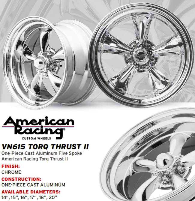 New American Racing VN615 Chrome Torq Thrust II