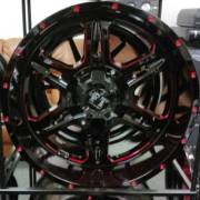 Full Throttle FT-6054 Bullet Black and Red Wheels