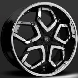 Lexani Hydra Black and Chrome Custom Wheels