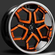 Lexani Hydra Black and Orange Custom Wheels