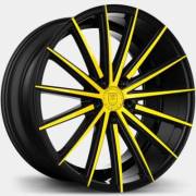 Lexani Pegasus Black and Yellow Wheels