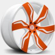 Lexani Zegato Custom Orange and White Wheels