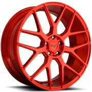 Niche M160 Intake Candy Red Wheels