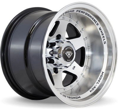 White Diamond 3910 Machined Black Wheels